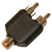 Переходник RCA (гн.) - 2хRCA (шт.)