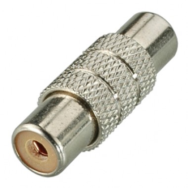 Переходник RCA (гн.) - RCA (гн.)  металлический