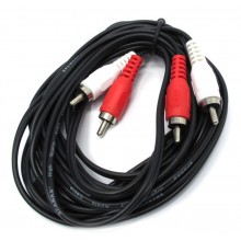 Шнур 2 RCA - 2 RCA OD2.6x5.2мм 10м