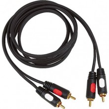 Шнур 2 RCA - 2 RCA OD3.2x6.4мм 1.5м позолоченный
