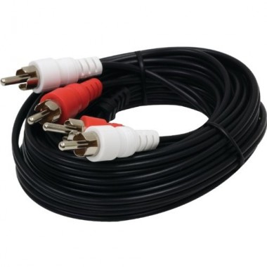 Шнур 2 RCA - 2 RCA OD2.6x5.2мм 15м