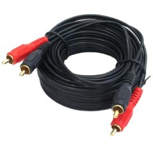 Шнур 2 RCA - 2 RCA OD3.5x7.0мм 10.0м позолоченный