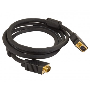 Шнур VGA (HD 15 Pin) - VGA (HD 15 Pin) OD8.0мм 1.5м позолоченный
