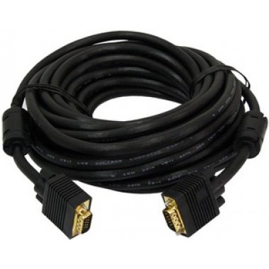 Шнур VGA (HD 15 Pin) - VGA (HD 15 Pin) OD8.0мм 10.0м позолоченный
