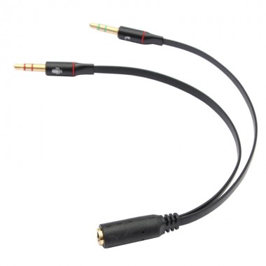 Переходник mini jack 3.5 мм (гн.) - 2 х mini jack 3.5 мм (шт.) 0.18м