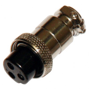 Разъём MIC 3P (гн.) на кабель металлический