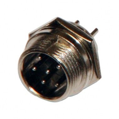 Разъём MIC 6P (шт.) на корпус металлический
