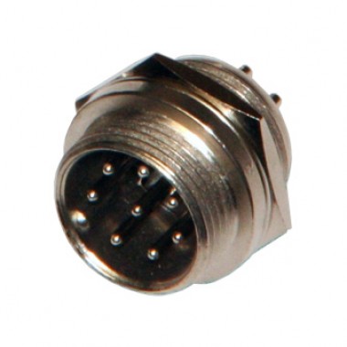 Разъём MIC 8P (шт.) на корпус металлический