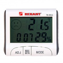 Термогигрометр REXANT 70-0511, комнатный с часами
