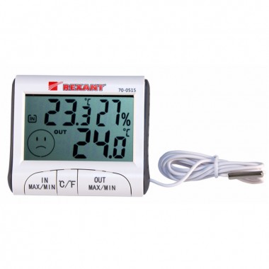 Термогигрометр REXANT 70-0515, комнатно-уличный