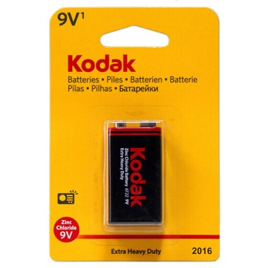 Батарейка KODAK Extra Heavy Duty 6F22 Батарейка KODAK Extra Heavy Duty 6F22