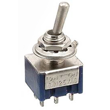 Тумблер SMTS-202 Micro 250V 3А (6c), двухполюсный