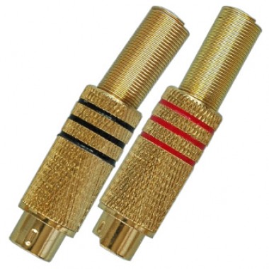 Разъём mini DIN 4 pin (S-VHS) (шт.) металлический на кабель