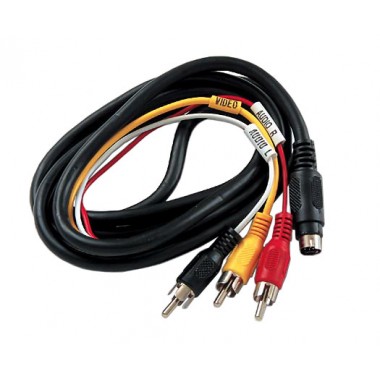 Шнур mini DIN 10 pin - 3 RCA OD6.0мм 1.5м