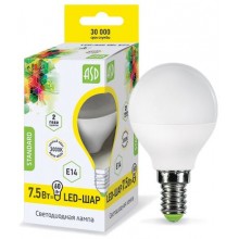 Лампа светодиодная ASD LED-ШАР-standard 7.5Вт Е14 3000К 