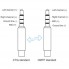 Адаптер-конвертер CTIA - OMTP mini jack 3.5 мм AUX Адаптер-конвертер CTIA - OMTP mini jack 3.5 мм AUX