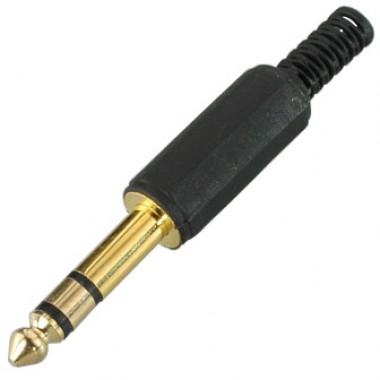 Разъём jack 6.35 мм (шт.) stereo позолоченный