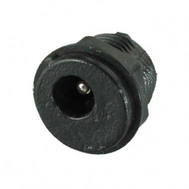 Разъём питания DC 5.5x2.5мм (гн.) на корпус с гайкой