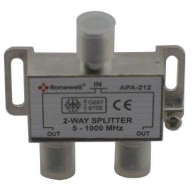RONEWELL APA-212 2-way splitter 5-1000 МГц RONEWELL APA-212 2-way splitter 5-1000 МГц