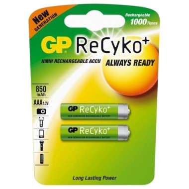 Аккумулятор GP ReCyko+ R03 (850 mAh)