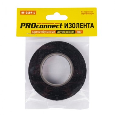 Изолента хлопчатобумажная PROCONNECT 09-2409-4, 80г Изолента хлопчатобумажная PROCONNECT 09-2409-4, 80г