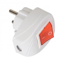 Вилка FAR Electric F131 с выключателем, угловая Вилка FAR Electric F131 с выключателем, угловая
