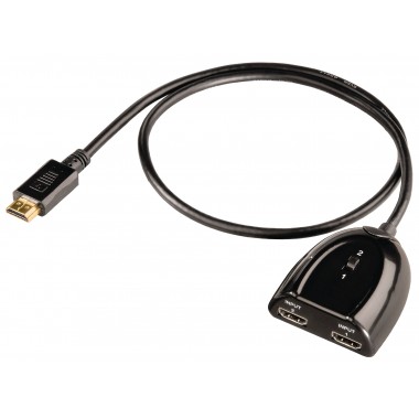 Шнур-переходник HDMI - 2 HDMI с переключателем  OD7.0мм 1.5м