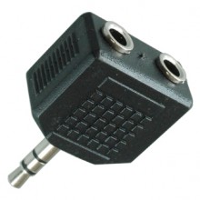 Переходник mini jack 3.5 мм (шт.) — 2 х mini jack 3.5 мм (гн.) stereo