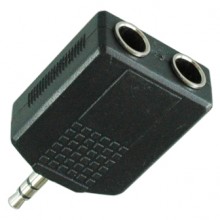 Переходник mini jack 3.5 мм (шт.) — 2 х jack 6.35 мм (гн.) stereo Переходник mini jack 3.5 мм (шт.) — 2 х jack 6.35 мм (гн.) stereo