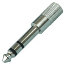 Переходник mini jack 3.5 мм (гн.) — jack 6.35 мм (шт.) stereo металлический Переходник mini jack 3.5 мм (гн.) — jack 6.35 мм (шт.) stereo металлический