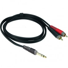 Шнур jack 6.35 мм - 2 х RCA OD4.0x8.0мм 1.5м позолоченный Шнур jack 6.35 мм - 2 х RCA OD4.0x8.0мм 1.5м позолоченный