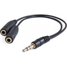 Переходник mini jack 3.5 мм (шт.) — 2 х mini jack 3.5 мм (гн.) AUX Переходник mini jack 3.5 мм (шт.) — 2 х mini jack 3.5 мм (гн.) AUX