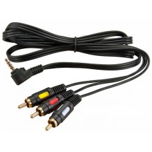 Шнур micro jack 2.5 мм - 3 RCA OD3.5x10.5мм 1.5м позолоченный Шнур micro jack 2.5 мм - 3 RCA OD3.5x10.5мм 1.5м позолоченный