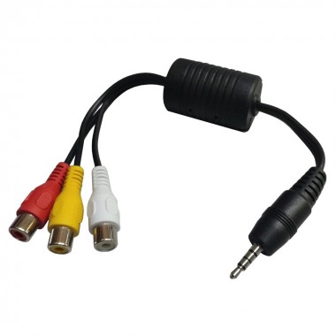Адаптер 3 RCA (гн.) - mini jack 3.5 мм (шт.)  0.15м с фильтром