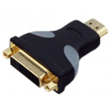 Переходник HDMI(шт.) - DVI-D(гн.) позолоченный