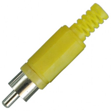 Разъём RCA (шт.) на кабель, жёлтый