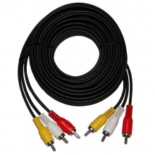 Шнур 3 RCA - 3 RCA OD2.6x7.8мм 5.0м Шнур 3 RCA - 3 RCA OD2.6x7.8мм 5.0м
