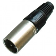 Цанговый разъём XLR 3P (шт.) на кабель, чёрный