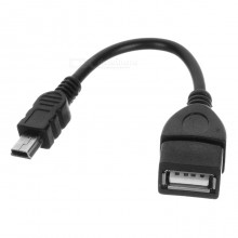Шнур-переходник OTG USB A - mini USB B 5Pin 0.3м